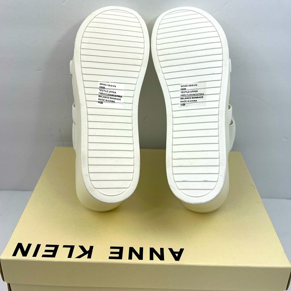 ANNE KLEIN, AKVAI WHITE SLIP ONS PLATFORM ELASTIC TOP WITH SUPER CUSHION SOLE 8M - Picture 11 of 16